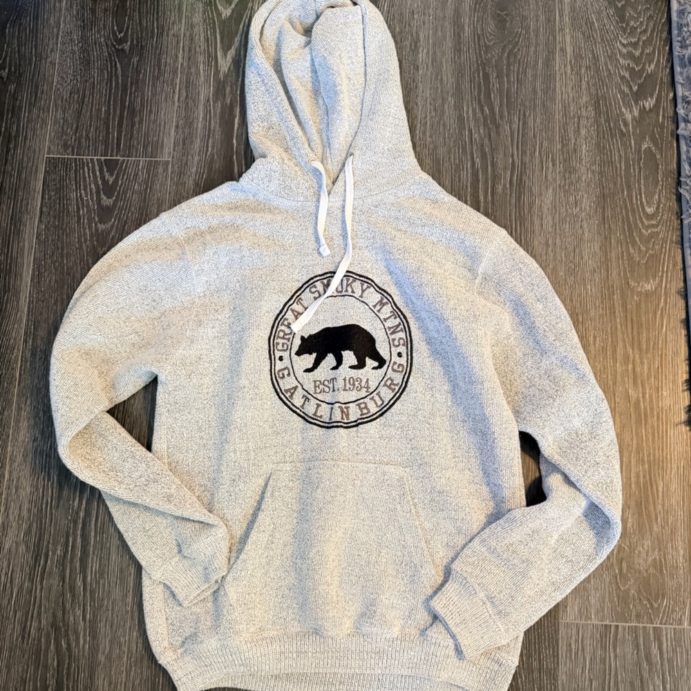 Dsquared2 Light Gray Bear Patch Hooded Sweatshirt - image 1